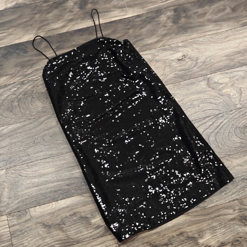H&M Black Sequin Party Dress